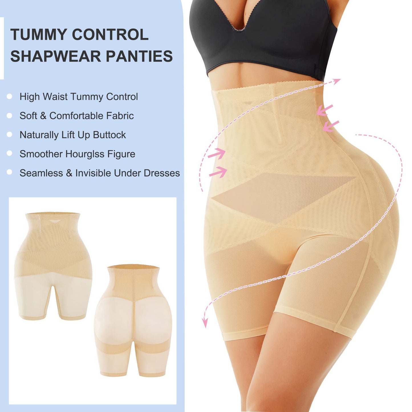 Short Moldeador Invisible – Cintura Alta y Levanta Glúteos
Moldea tu figura sin marcar y con total comodidad.