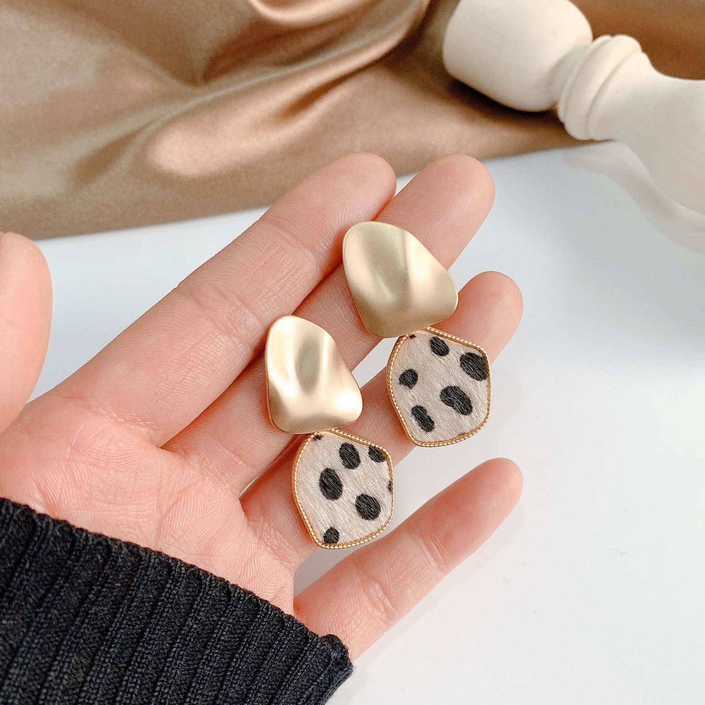 Sterling Silver Leopard Earrings