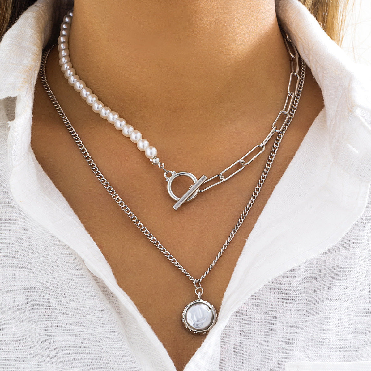 Pearl Double Layer Necklace