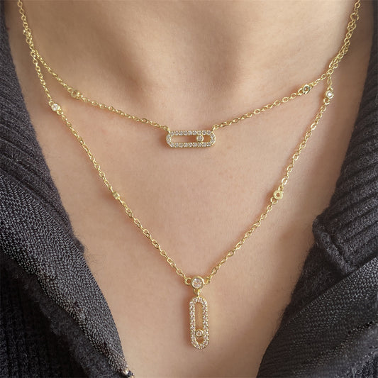 Oval Pin Necklace