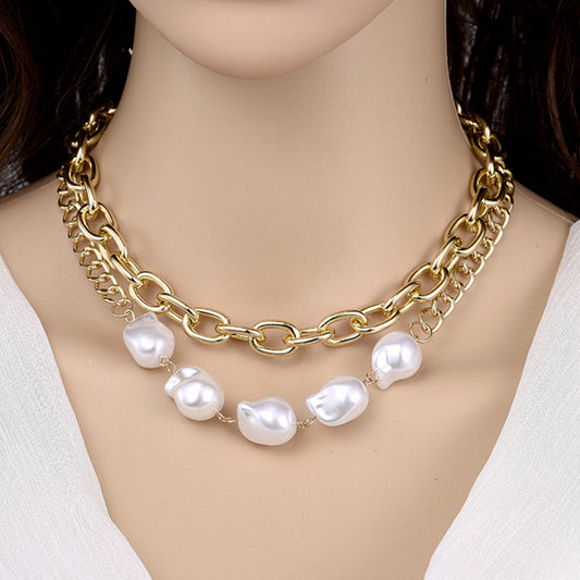 Multi-layer Baroque Pearl Necklace