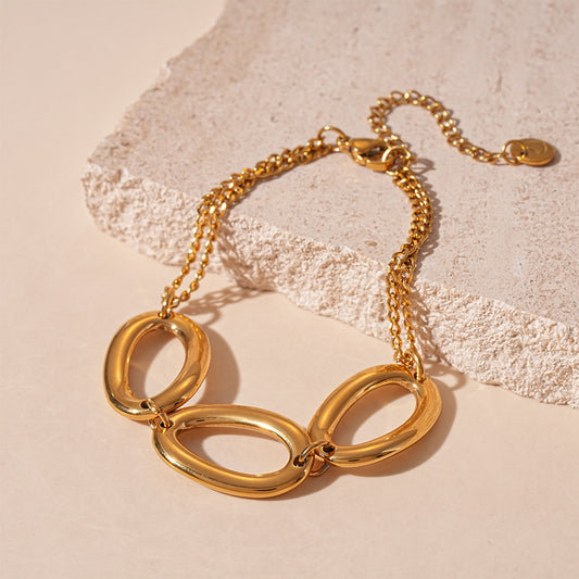 Geometric Oval Bracelet