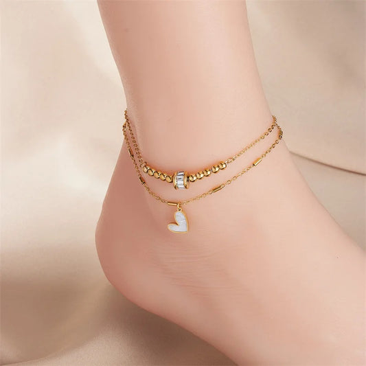 Boho Love Heart Ankle