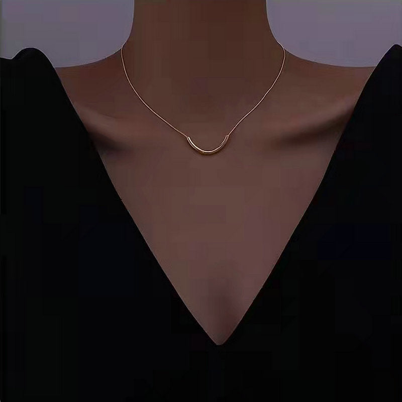 Vintage Stainless Steel Necklace Gold